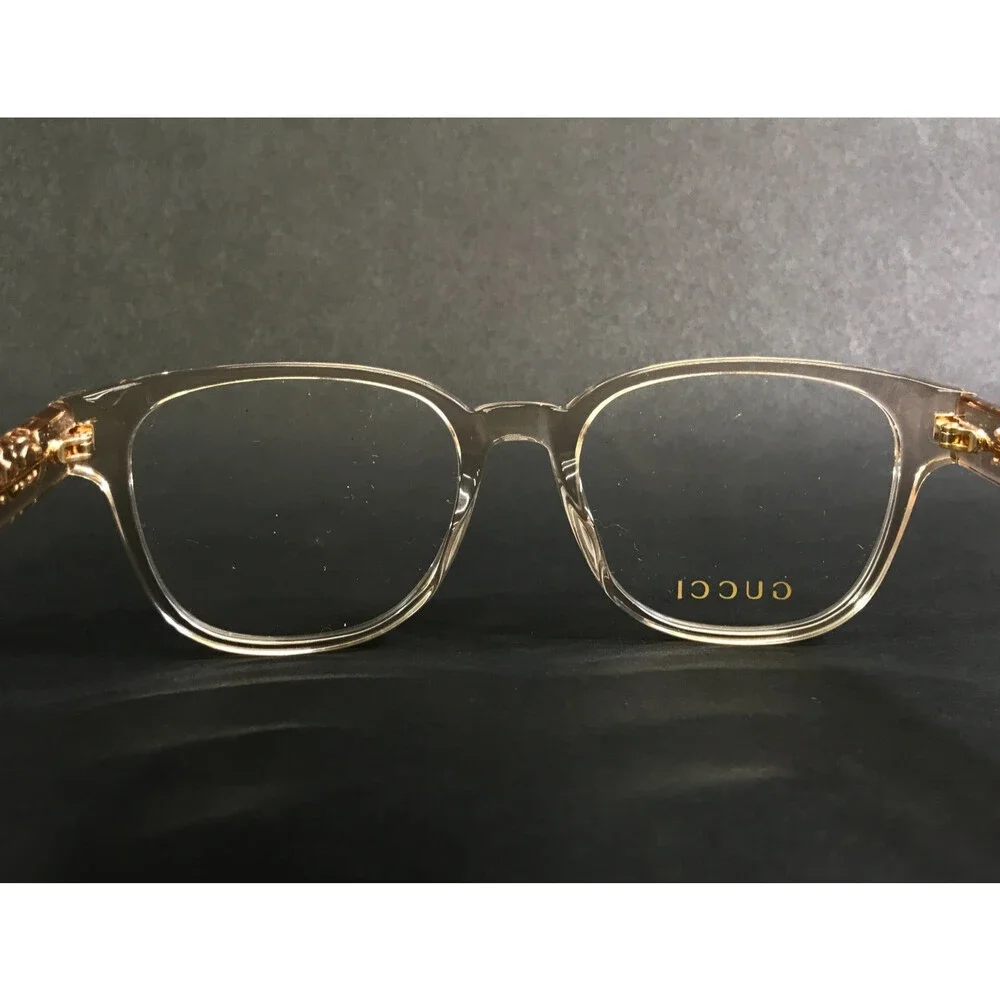 Gucci Eyeglasses Frames GG1746OA 002 Transparent Pink Square Full Rim 52-18-145